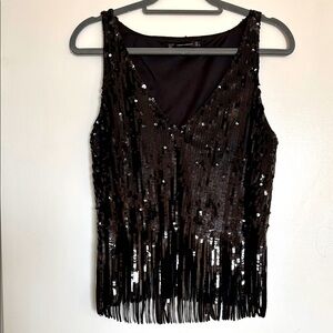 Zara Black Sleeveless top. Perfect condition. Size L